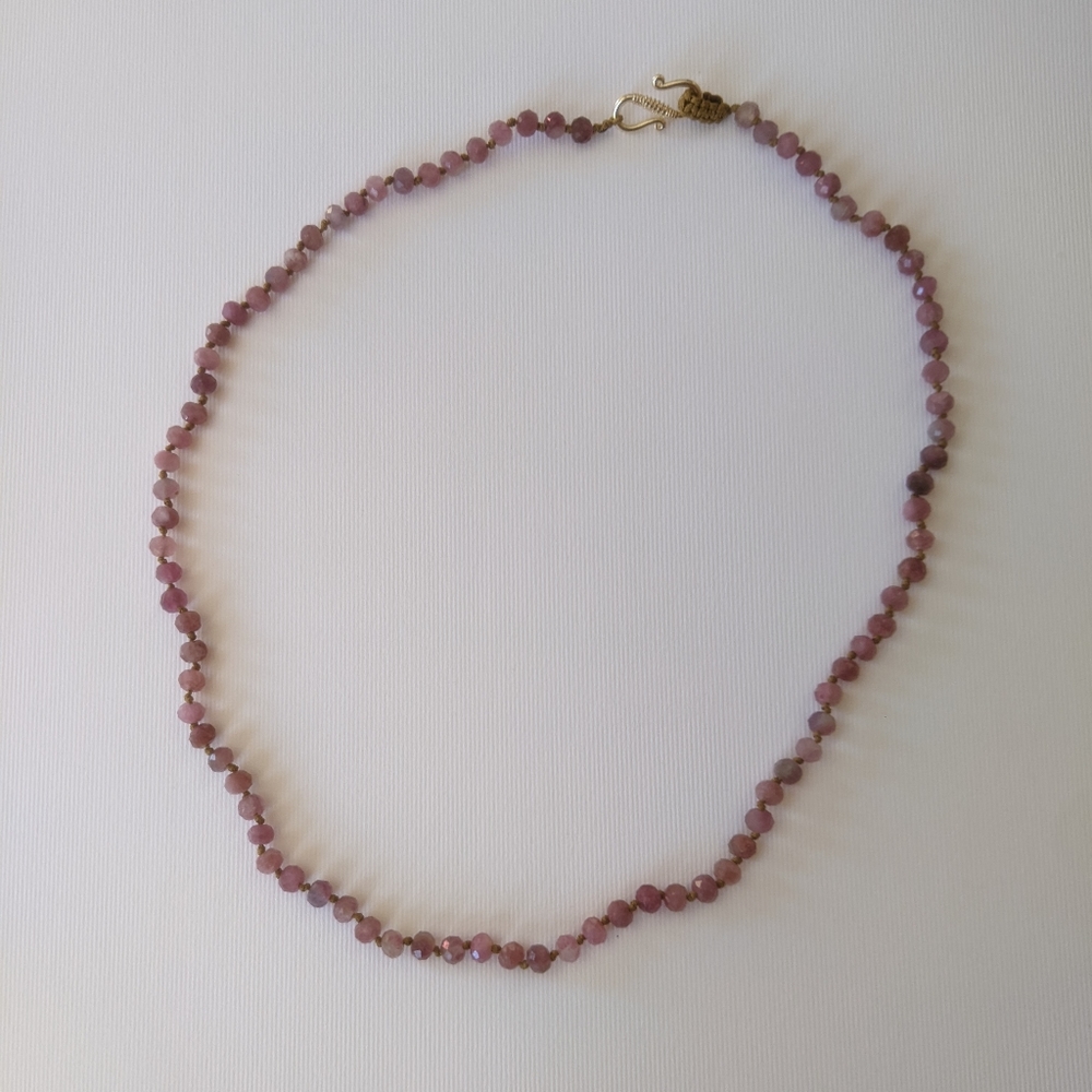 Vintage mini pink quartz choker necklace - Picture 13 of 16